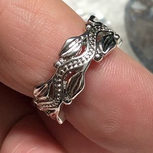 💍✨silver plated new wedding band style ring -scroll work